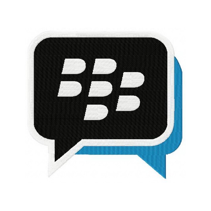 Blackberry Messenger logo embroidery design - Embroidery Design