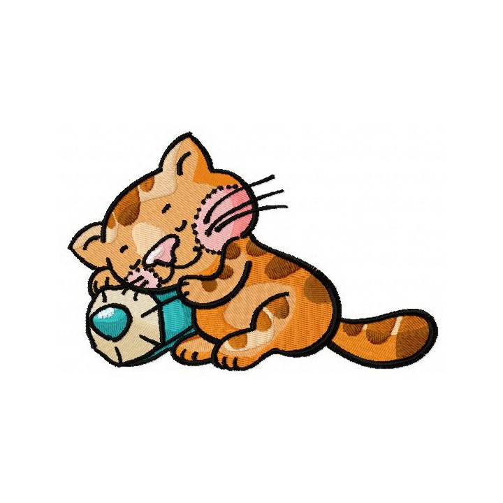 Sleeping kitten embroidery design - Embroidery Design