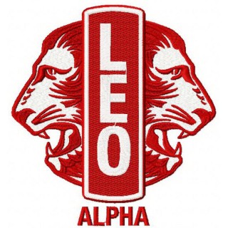 Leo Club logo embroidery design - Embroidery Design