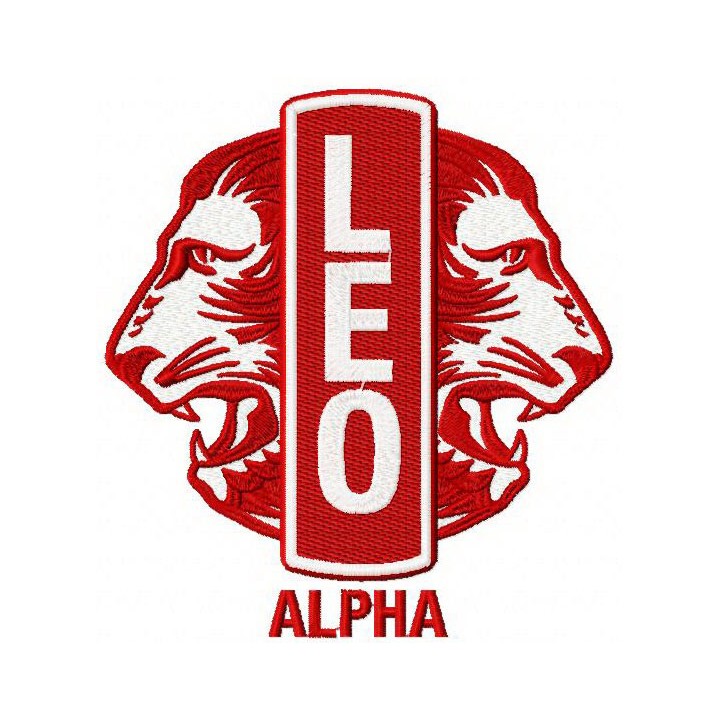 Leo Club logo embroidery design - Embroidery Design