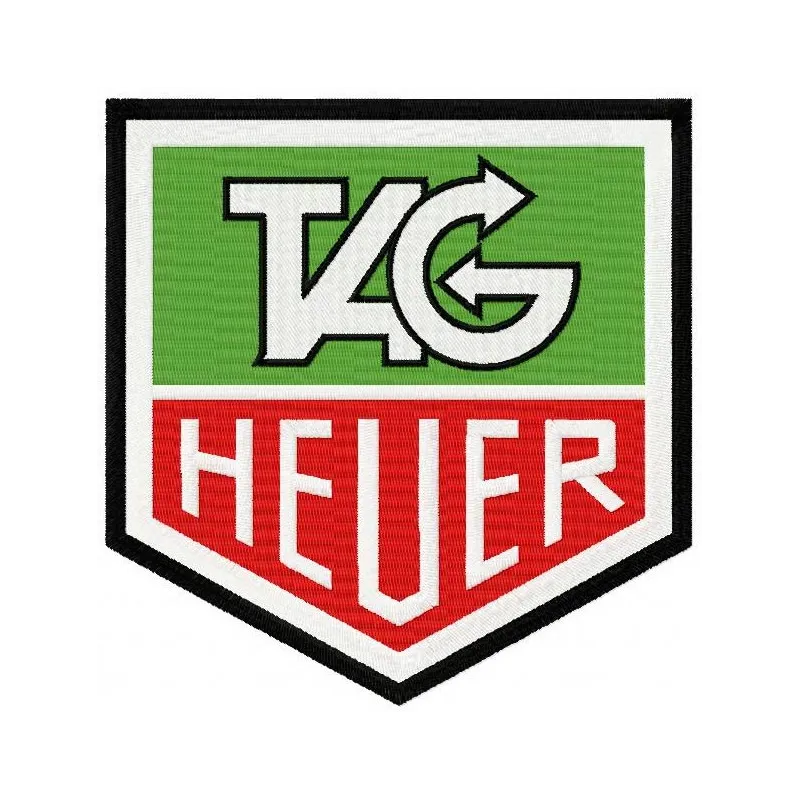 Embroidery design of the TAG Heuer logo, showcasing intricate stitching patterns for stylish projects.