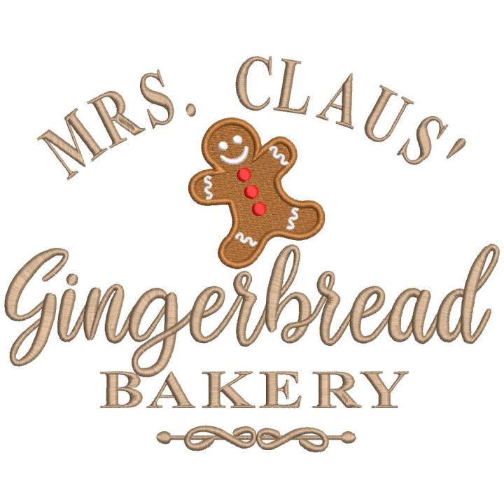 Gingerbread Bakery embroidery design - Embroidery Design