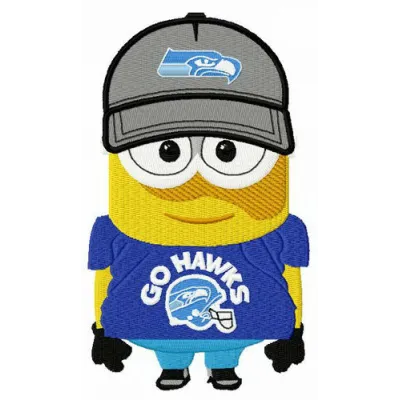 Seattle Seahawks best fan embroidery design