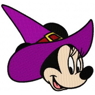 Minnie Mouse witch embroidery design - Embroidery Design