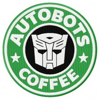 Autobots coffee embroidery design - Embroidery Design