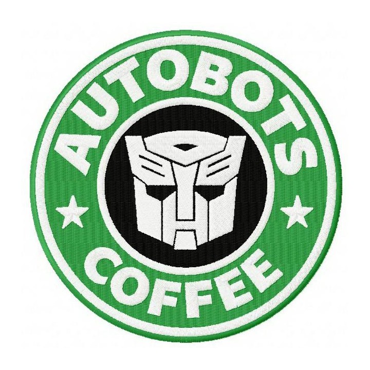 Autobots coffee embroidery design - Embroidery Design