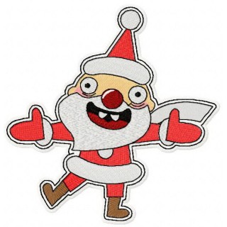 Crazy Santa embroidery design - Embroidery Design