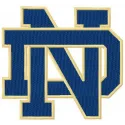 Notre Dame Fighting Irish primary logo embroidery design for stitching on apparel and accessories.