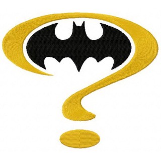 Batman question mark embroidery design - Embroidery Design