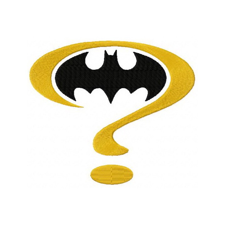 Batman question mark embroidery design - Embroidery Design