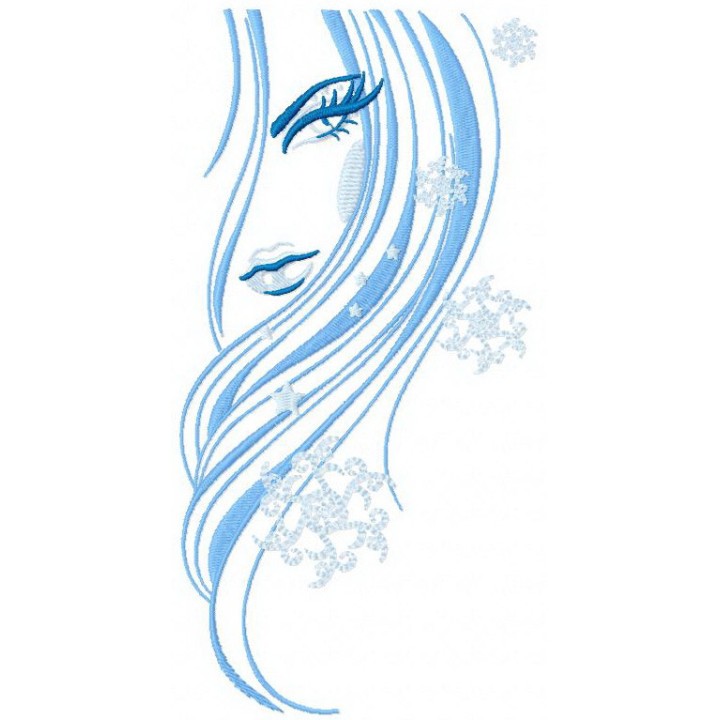 Snow beauty embroidery design - Embroidery Design