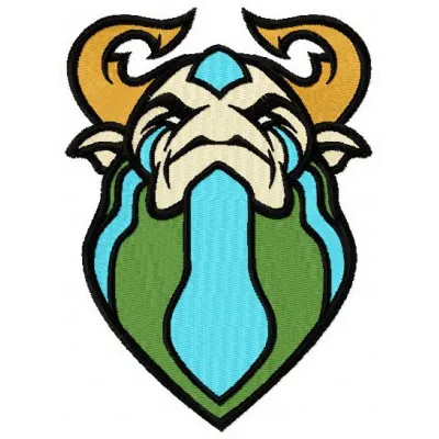Nature's prophet embroidery design featuring a whimsical monster motif, perfect for creative projects and stitching.
