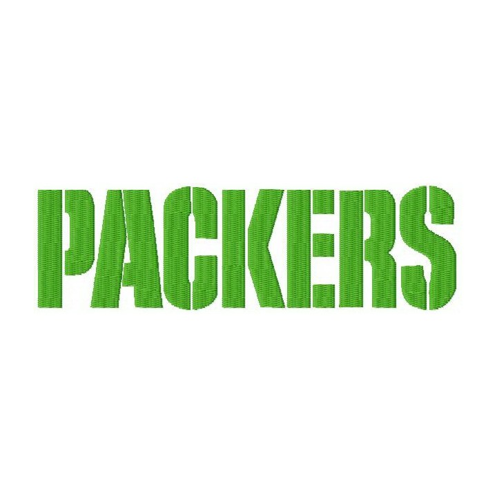 Green Bay Packers wordmark logo embroidery design - Embroidery Design