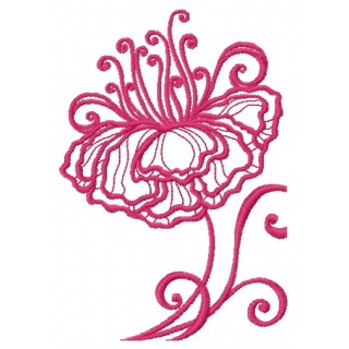 Fragile flower 8 embroidery design - Embroidery Design