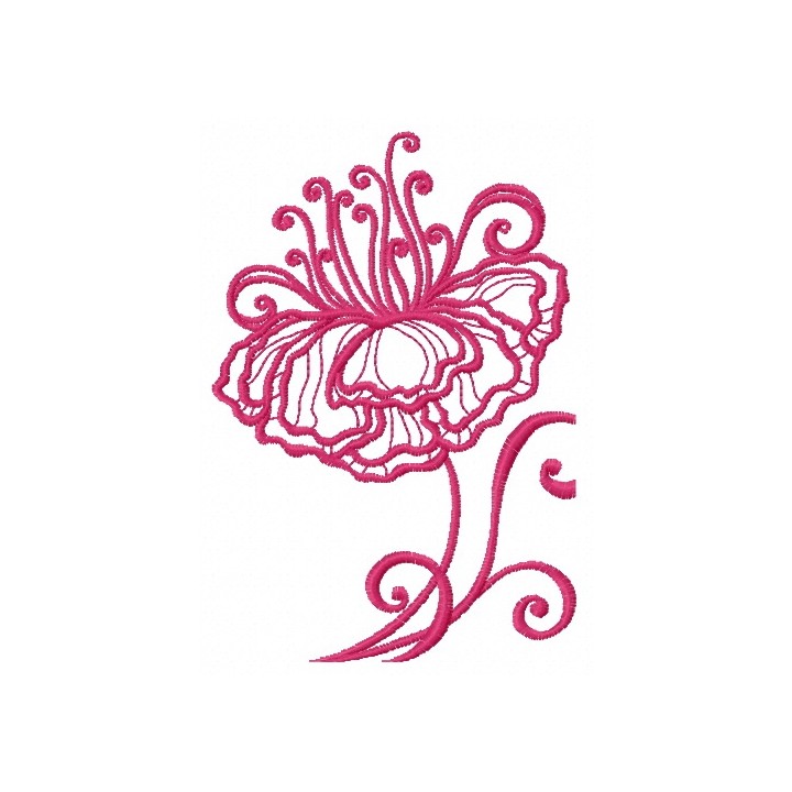 Fragile flower 8 embroidery design - Embroidery Design