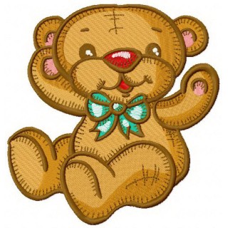 Teddy bear give me a hug embroidery design - Embroidery Design