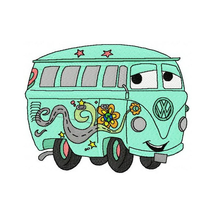 Fillmore volkswagen bus 2 embroidery design - Embroidery Design