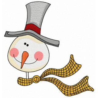 Ruddy snowman 3 embroidery design - Embroidery Design