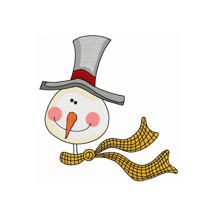Ruddy snowman 3 embroidery design - Embroidery Design