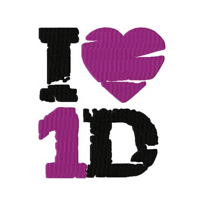 I love One direction embroidery design - Embroidery Design