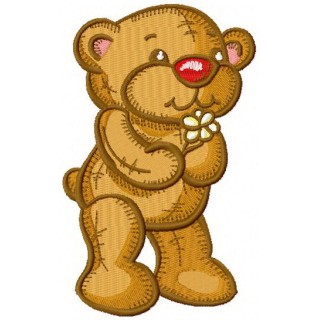 Old style teddy bear embroidery design - Embroidery Design