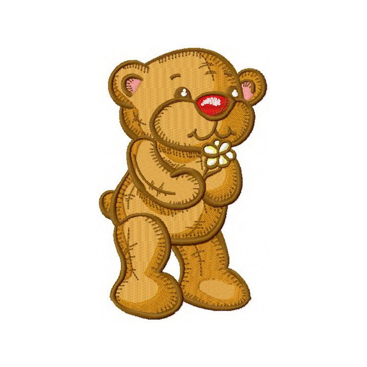 Old style teddy bear embroidery design - Embroidery Design