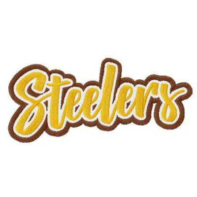 Preview of the Steelers alternative logo embroidery design for American football enthusiasts.