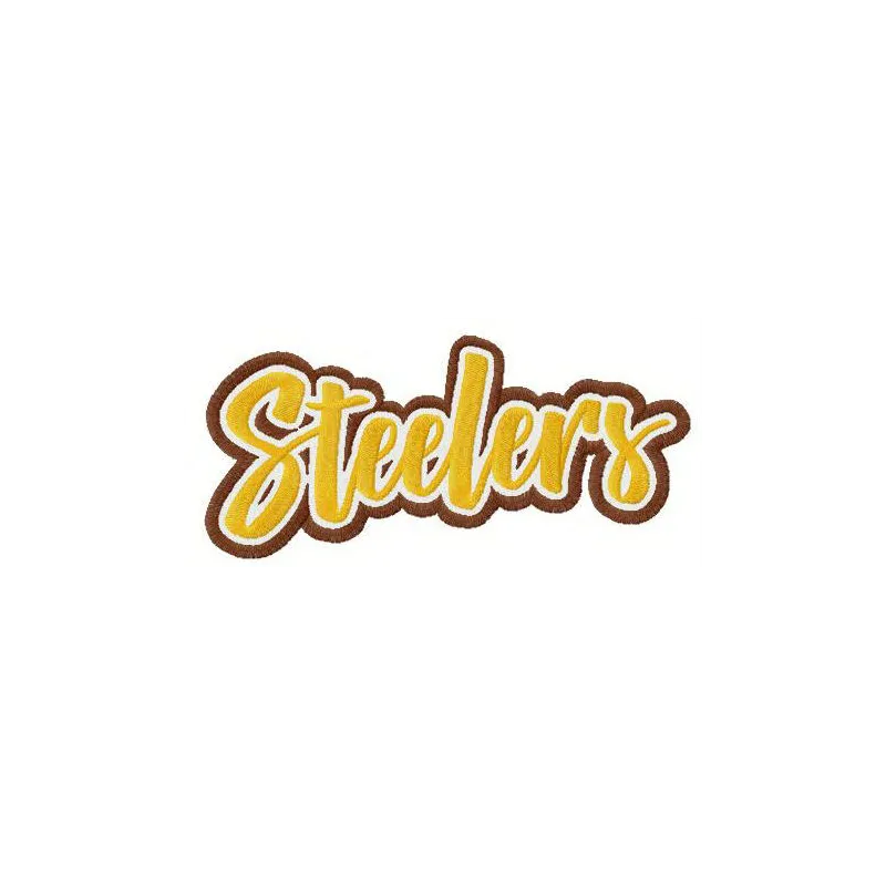Preview of the Steelers alternative logo embroidery design for American football enthusiasts.