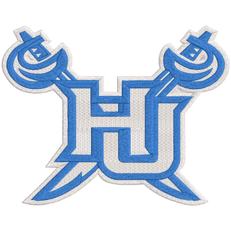 Hampton Pirates primary logo embroidery design preview showcasing vibrant colors and detailed stitching.