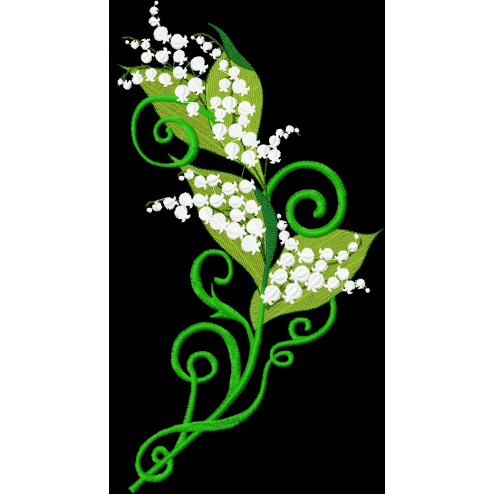 Lily of the valley embroidery design - Embroidery Design
