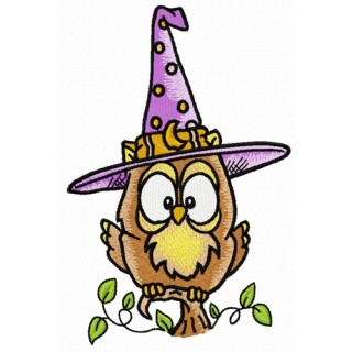 Witching Hour Owl embroidery design - Embroidery Design