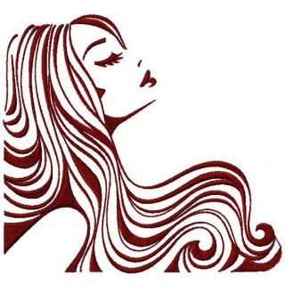 Mysterious lady embroidery design - Embroidery Design