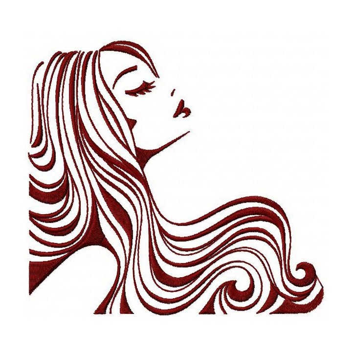 Mysterious lady embroidery design - Embroidery Design