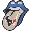 Houston Texans lip embroidery design preview showcasing vibrant colors and detailed stitching.