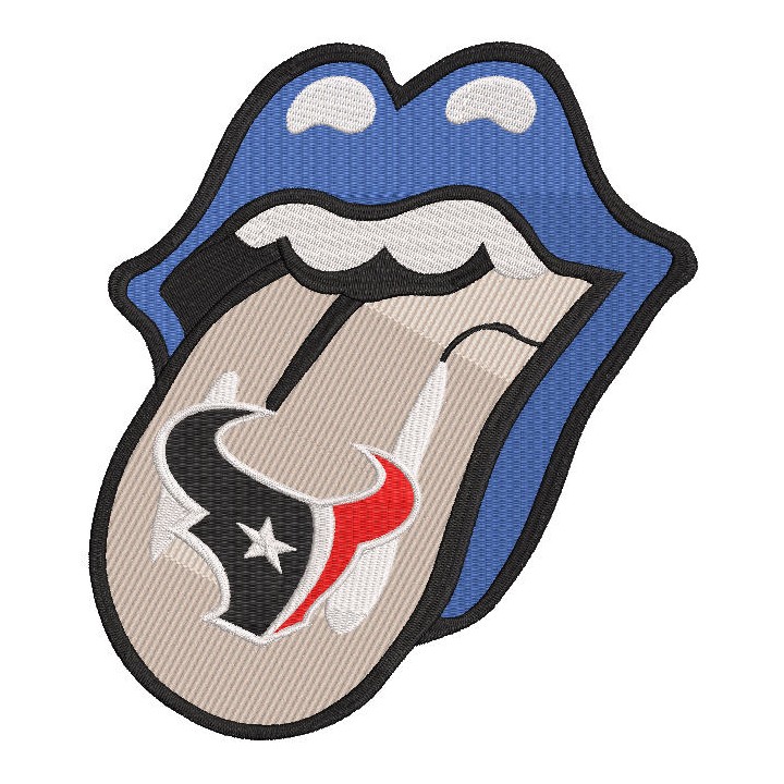 Houston Texans lip embroidery design - Embroidery Design