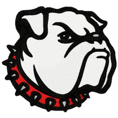 Georgia Bulldogs embroidery design showcasing the iconic logo, ideal for stitching on apparel and accessories.