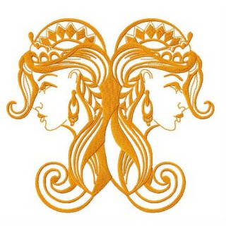 Twins 3 embroidery design - Embroidery Design