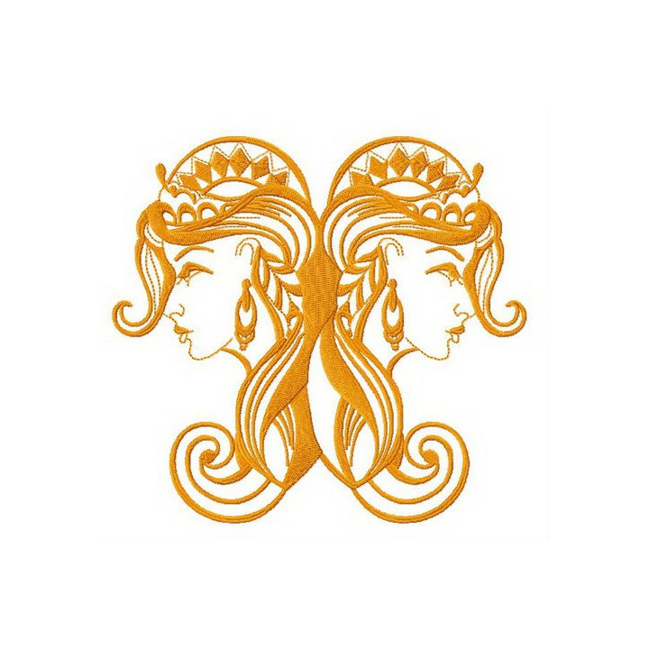 Twins 3 embroidery design - Embroidery Design