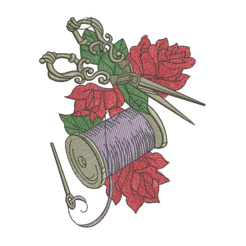 Preview of Sewing Kit 3 embroidery design featuring intricate stitching patterns for creative projects.