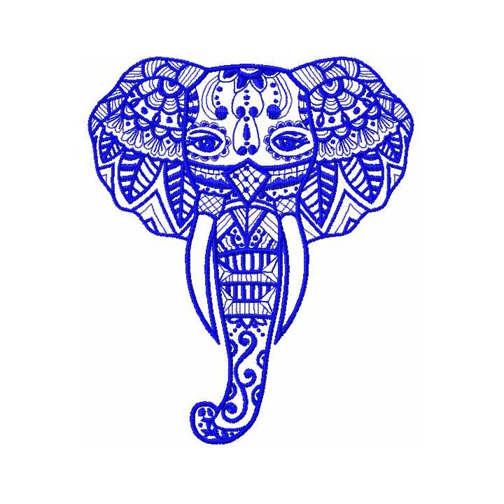 Tribal elephant 2 embroidery design - Embroidery Design
