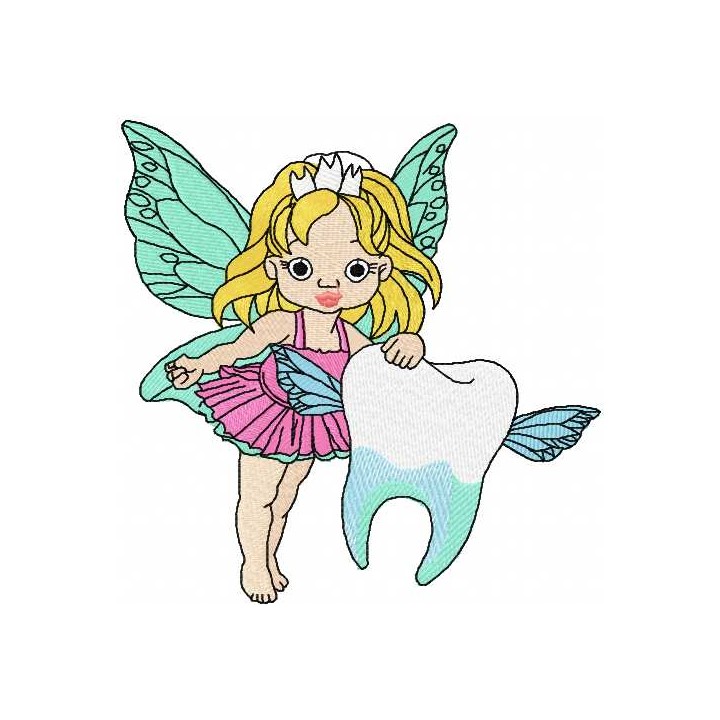 Tooth fairy 4 embroidery design - Embroidery Design