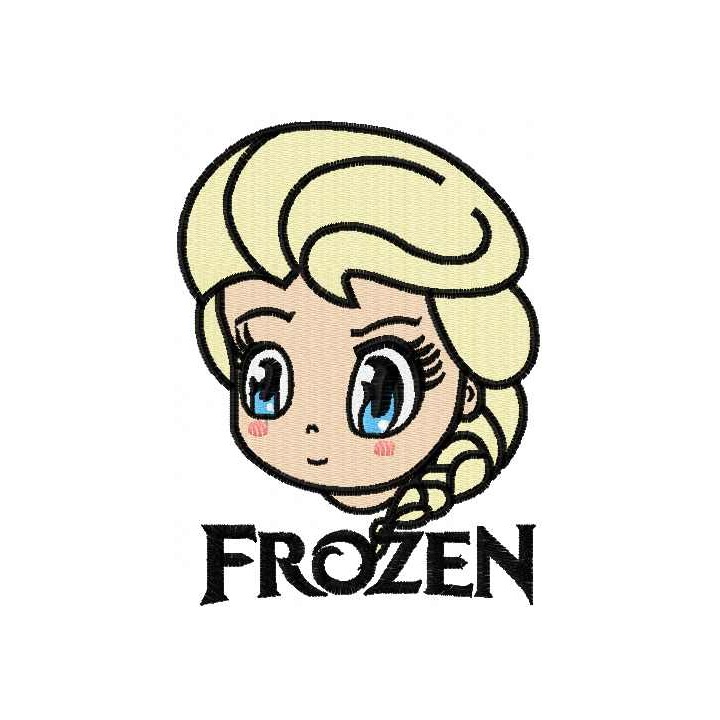 Elsa Chibi 4 embroidery design - Embroidery Design