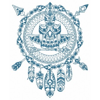Owl totem 4 embroidery design - Embroidery Design