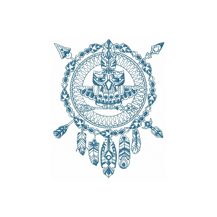 Owl totem 4 embroidery design - Embroidery Design