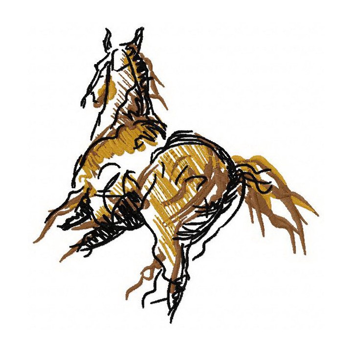 Galloping Glitter embroidery design - Embroidery Design