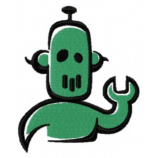 Robot 3 embroidery design - Embroidery Design