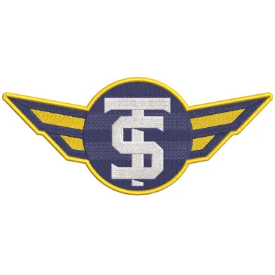 Embroidery design preview of the Springfield Thunderbirds alternate logo for machine stitching.