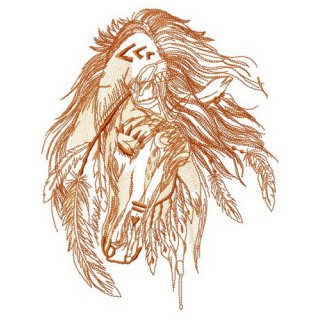 Noble horse embroidery design - Embroidery Design