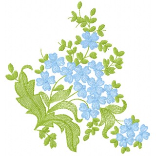 Don't forget me.flower embroidery design - Embroidery Design