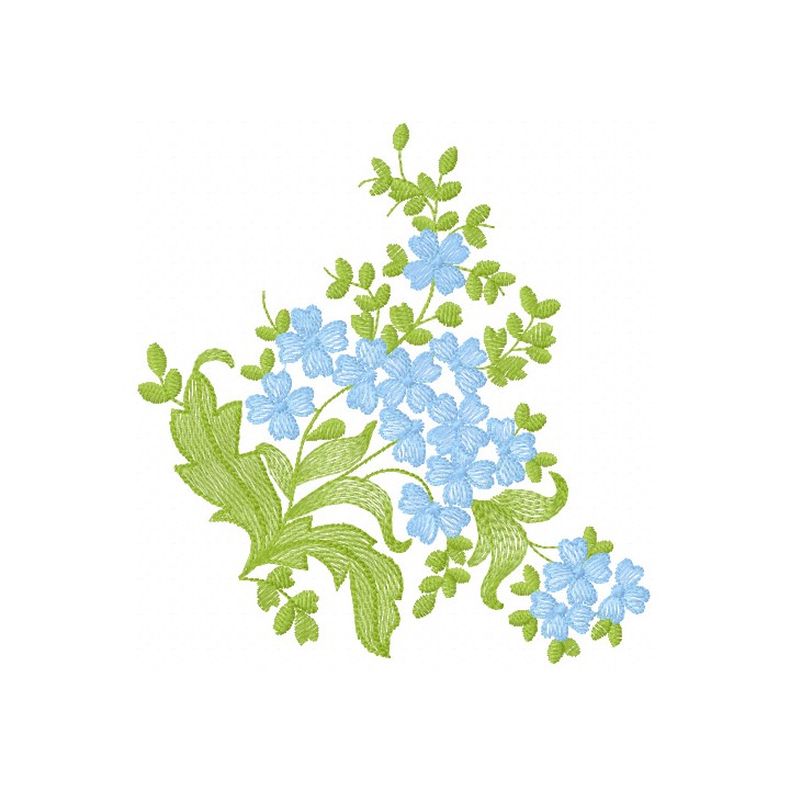 Don't forget me.flower embroidery design - Embroidery Design